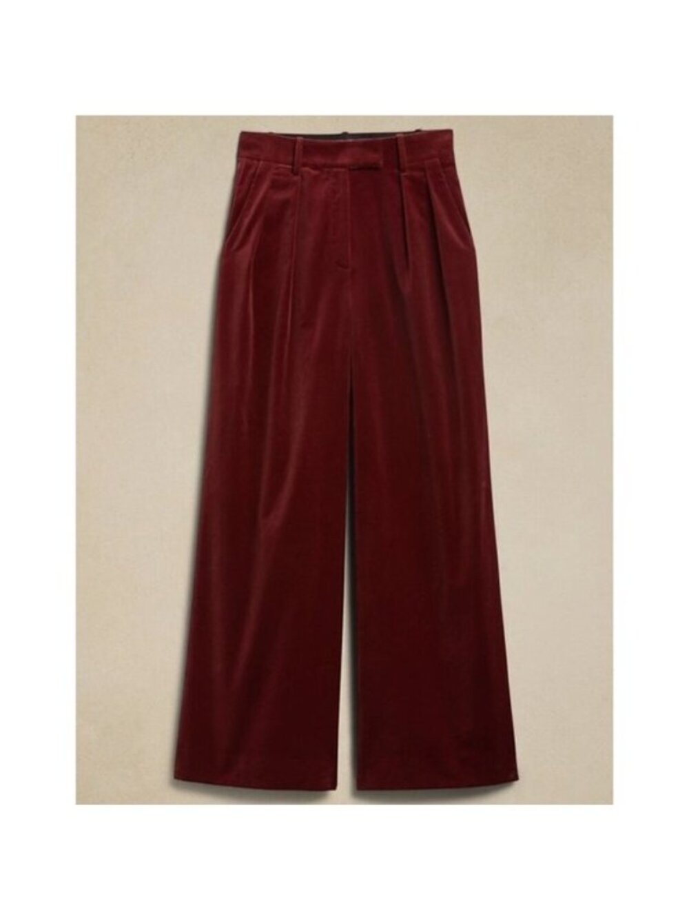 Banana Republic Veluro Relaxed High Waist Ultra Wide Velvet Pants Size 2 Short - Picture 13 of 16